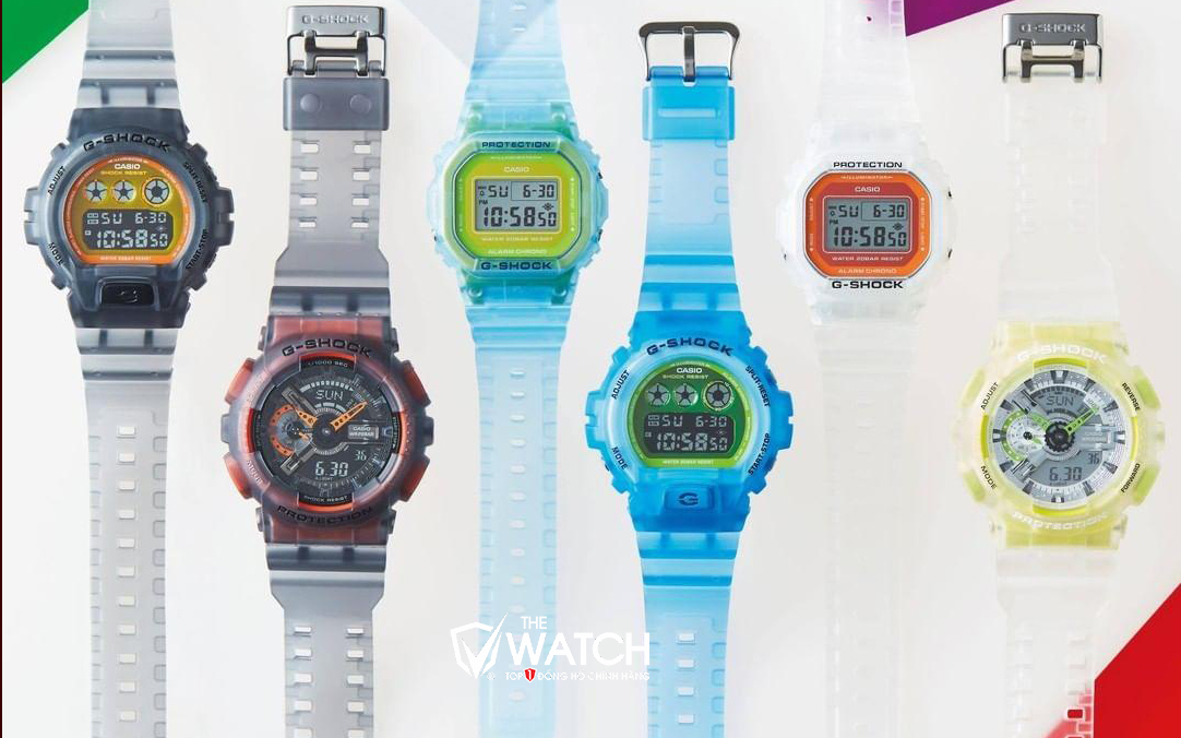 BST G-SHOCK SKELETON SẮC MÀU HUỲNH QUANG CỰC ĐẸP